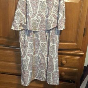 Paisley dress. Elastic waist